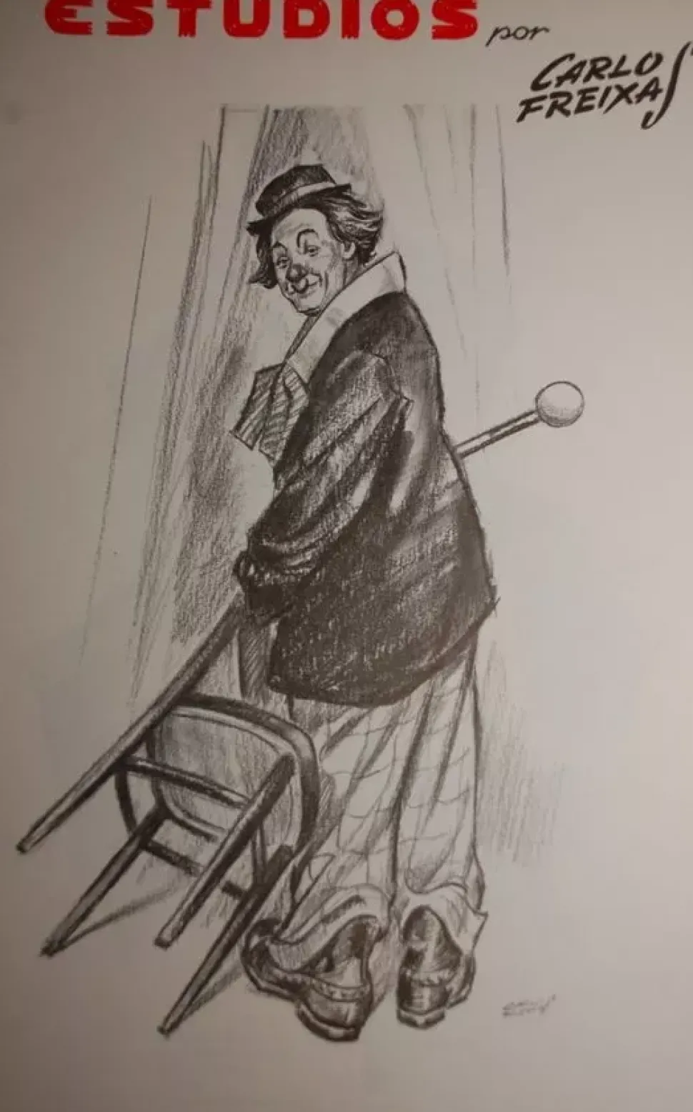 Láminas de dibujo artístico por Carlos Freixas Serie Azul E11 Payasos