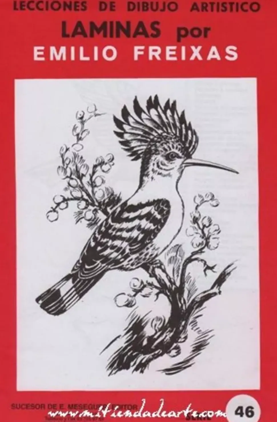 Láminas de dibujo artístico por Emilio Freixas SR46 Pájaros