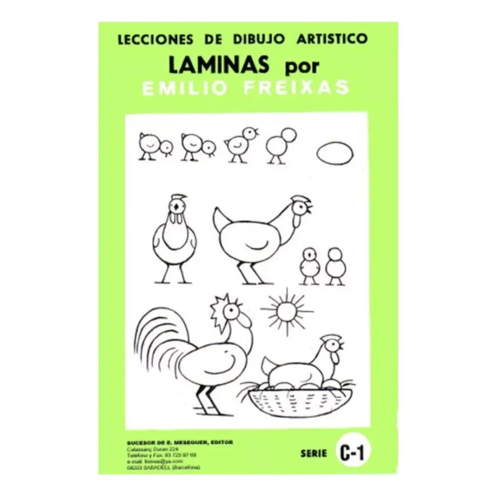 Láminas de dibujo artístico por Emilio Freixas C1 Animales de granja I
