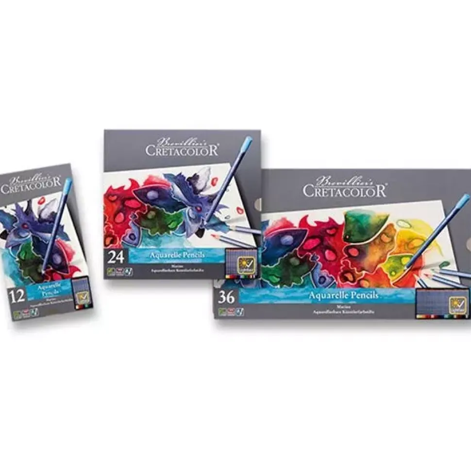 Lápices de color acuarelables para artistas Marino