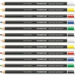 Lápices permanentes Glasochrom Lumocolor Staedtler