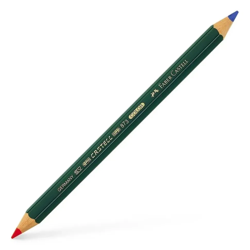 Lápiz bicolor azul + rojo 873 Castell Color Faber-Castell