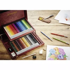 Maleta de Madera 60 Lápices Tiza-Pastel STABILO CarbOthello