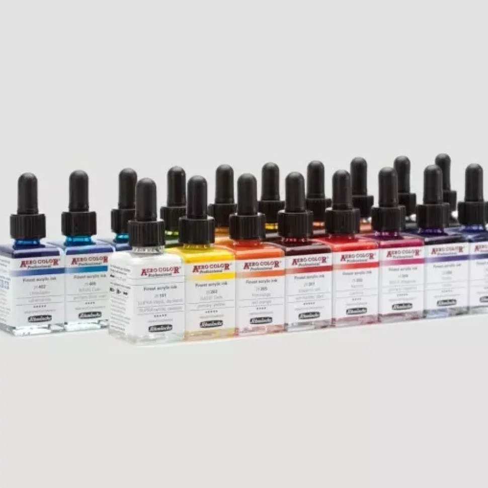 Maletín 16 tintas líquidas AeroColor Profesional Schmincke 28ml