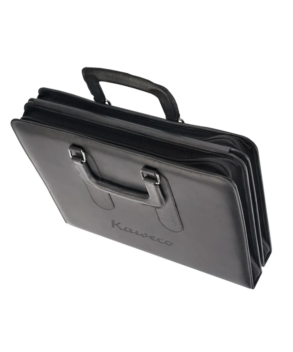 Maletín de cuero XXL negro Kaweco
