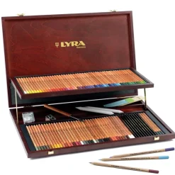 Maletín de Madera 100 Lápices de Colores Rembrandt Polycolor Lyra