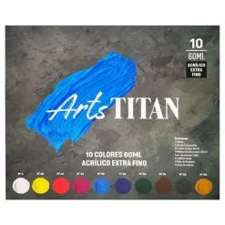 Maletín de Madera de Acrílico Extrafino 10 Tubos Titan