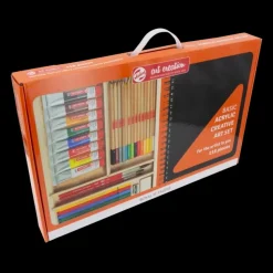 Maletín madera 118 piezas multitécnica Basic Acrylic ArtCreation