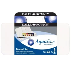 Mini set de viaje de acuarela 12 medias pastillas Aquafine Daler Rowney