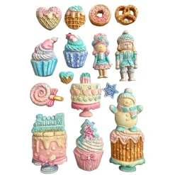 Molde de silicona Pasteles Romantic Candy Christmas Stamperia 15x21cm
