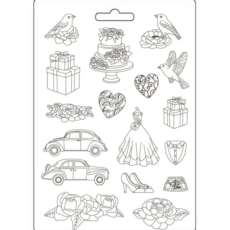 Molde Flexible Elements Timeless Stamperia 21x29cm