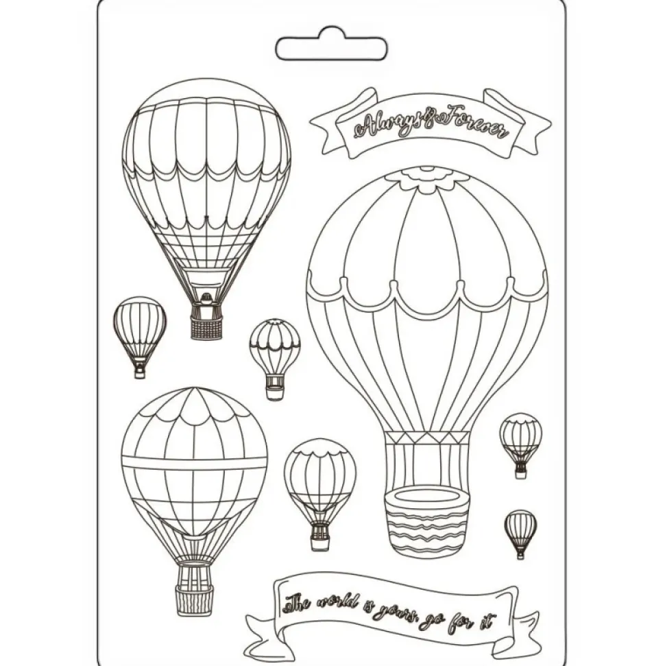 Molde Flexible Globos Timeless Stamperia 15x21cm
