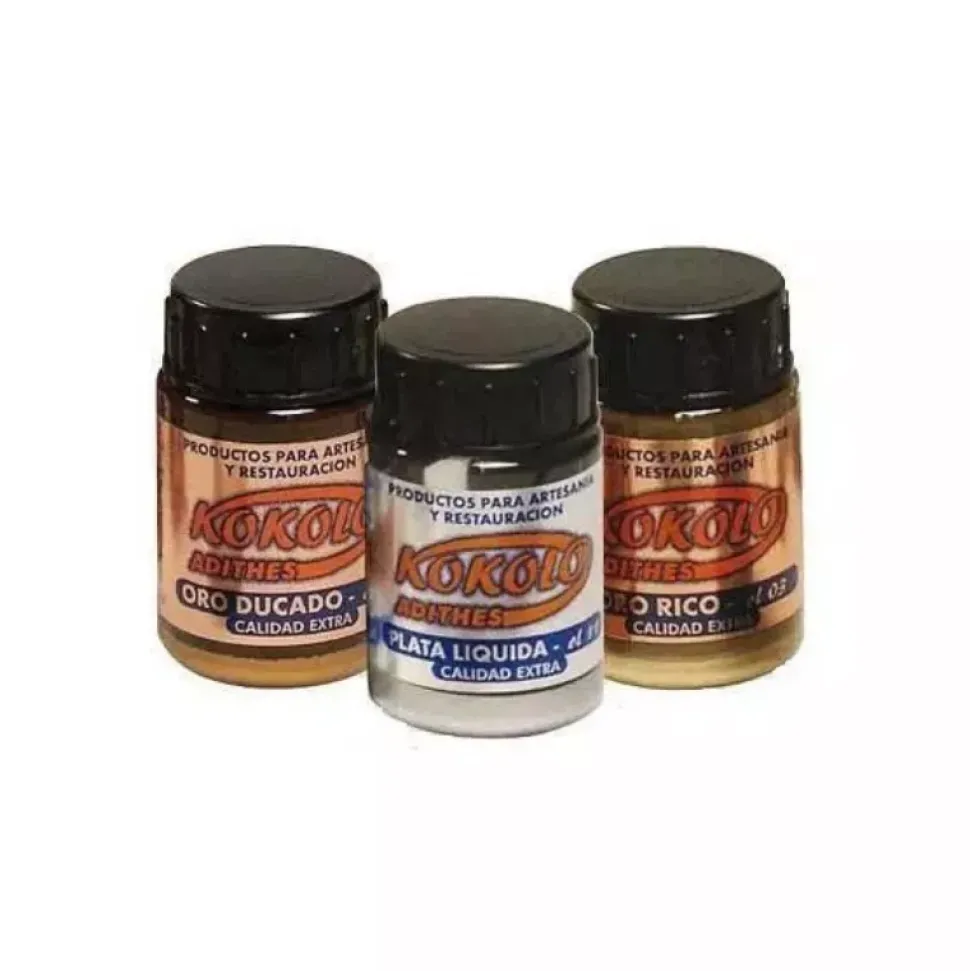 Oro, plata y cobre líquido al alcohol