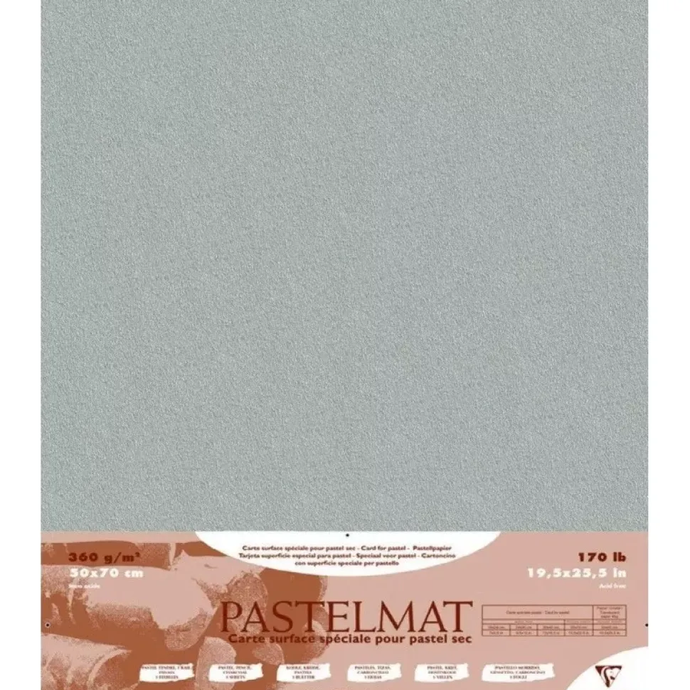 Pack 5 papeles PastelMat Verde Claro Clairefontaine 50x70cm 360g/m²