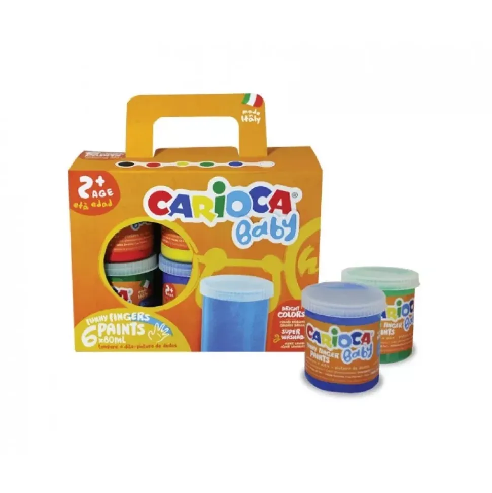 Pack 6 Témperas Finger Paint Baby Carioca