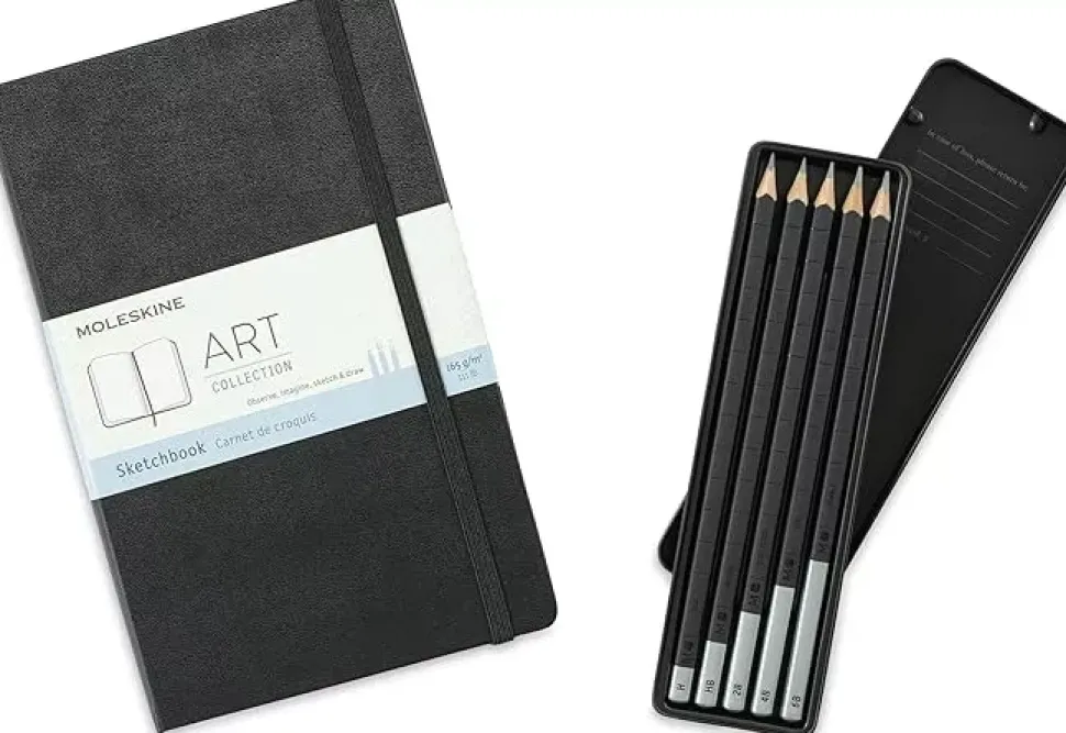 Pack Cuaderno de Dibujo Art y Lápices Moleskine