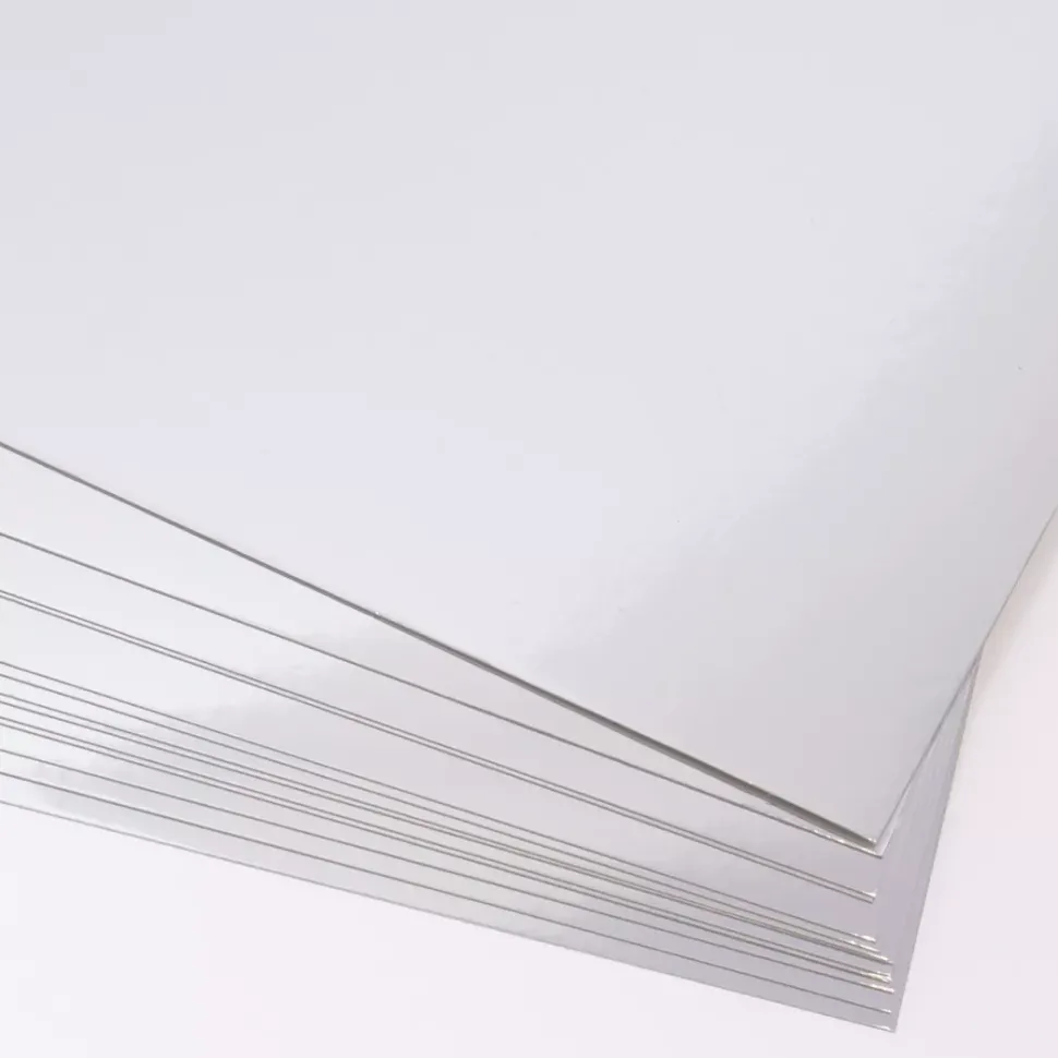 Pack de 15 Cartulinas Mirror Card Silver 30x30xm Craftelier
