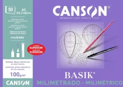 Pack Papel Milimetrado Basik Canson 100g/m²