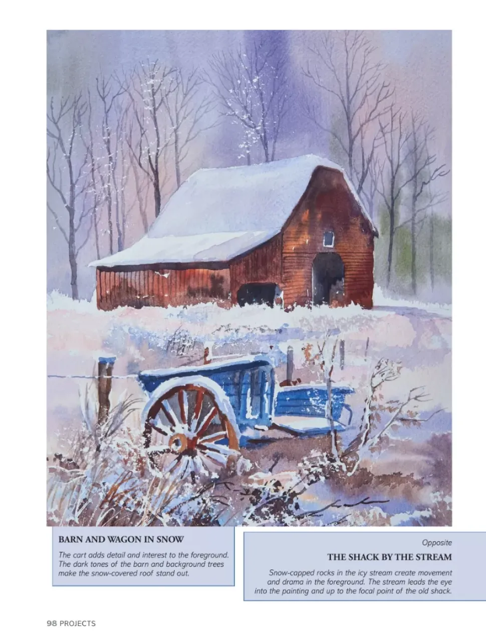 Painting watercolour Snow Scenes the Easy Way