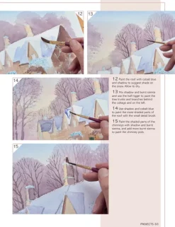 Painting watercolour Snow Scenes the Easy Way