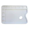 Paleta de plástico rectangular con 11 pocillos