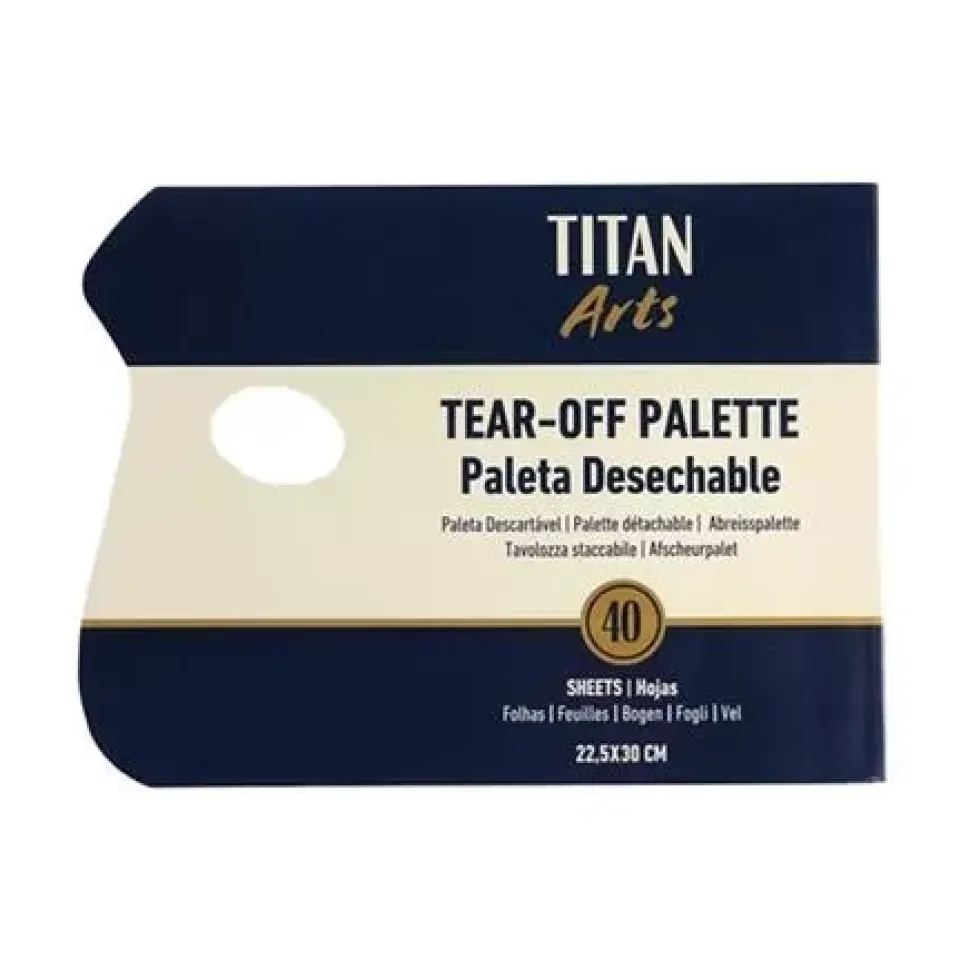 Paleta desechable 40 hojas Titan 22,5x30cm