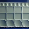 Paleta rectangular de plástico pocillos para acrílico, acuarela o témpera