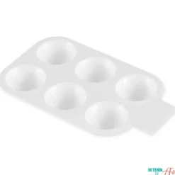 Paleta rectangular de plástico 6 pocillos para acrílico, acuarela o témpera