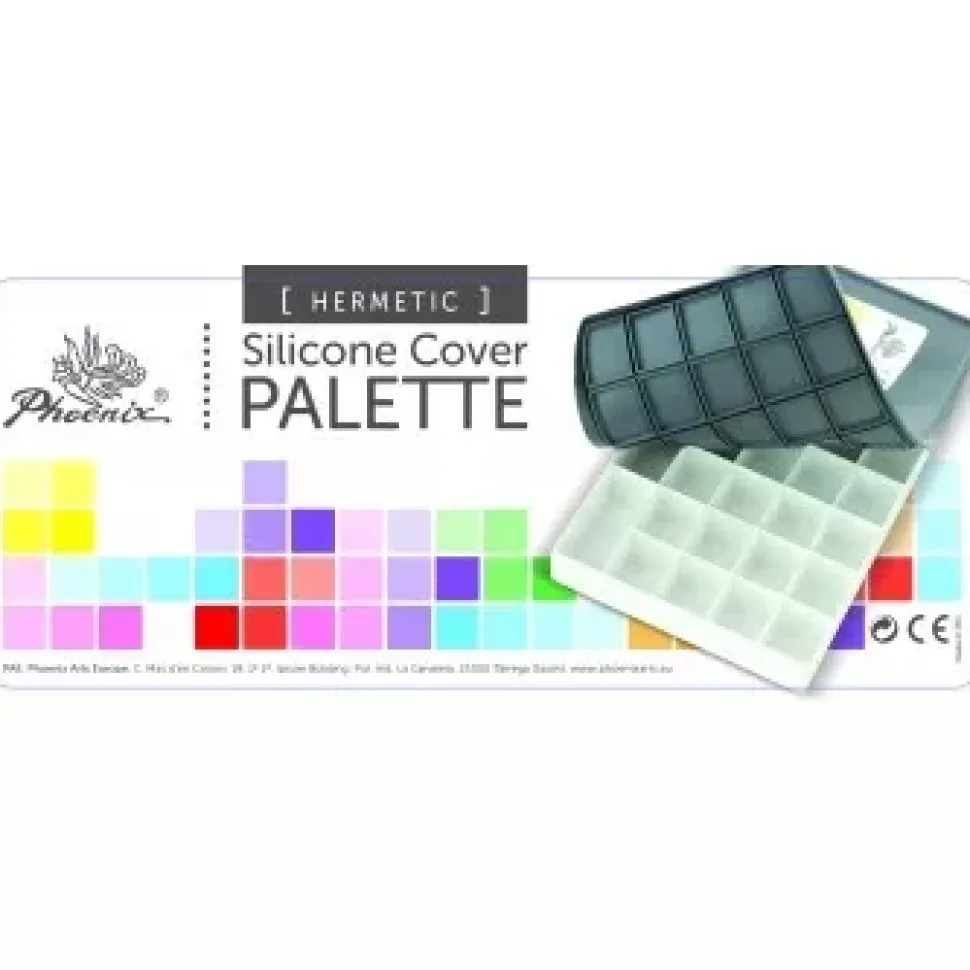 Paleta Rectangular de Plástico con Tapa de Silicona Phoenix