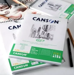 Papel 1557 Blanco Grano Fino Canson Canson 50x65cm 180g/m²