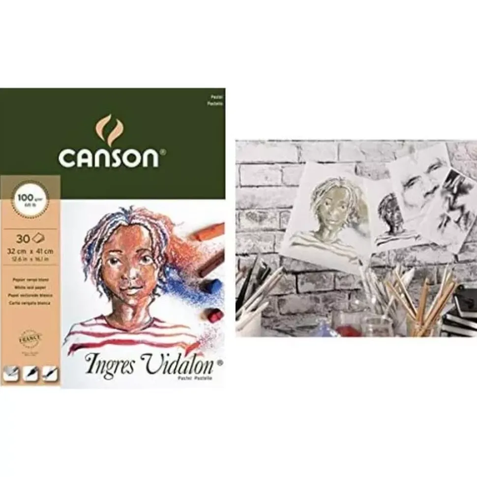 Papel Artístico Ingres Vidalon Canson 50x65cm 100g/m²