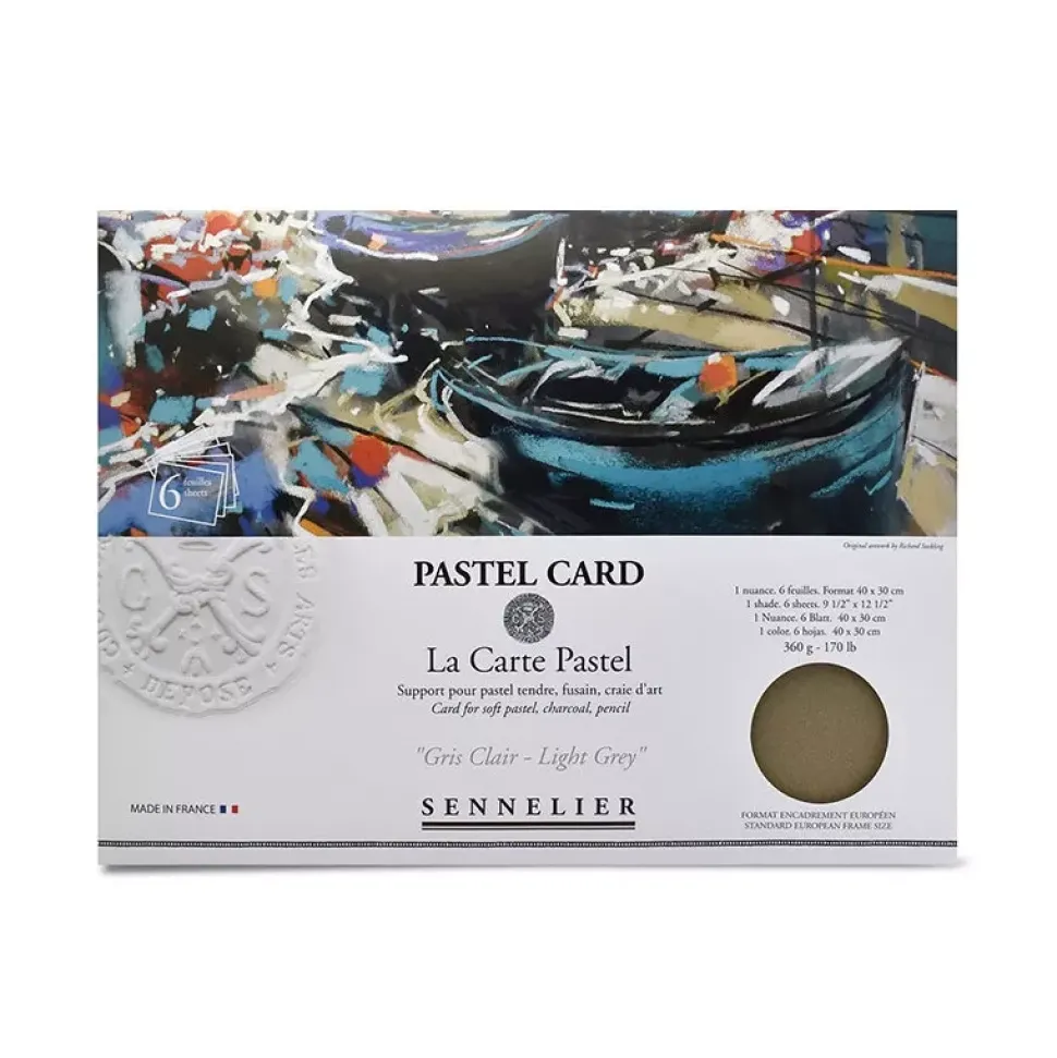 Papel Pastel Card Gris Claro Sennelier 40x30cm