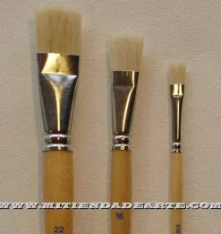 Pincel cerda plano S-113 Mango Corto