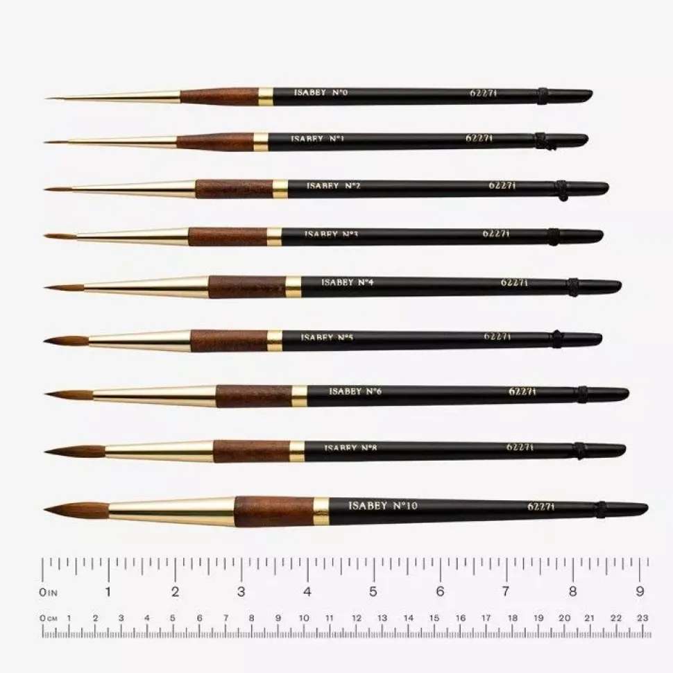 Pincel de Acuarela Sable Kolinsky Serie 6227i Isabey Nº0