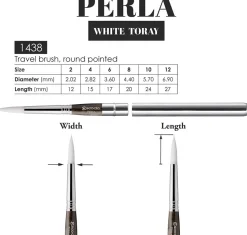 Pincel de viaje sintético redondo Perla 1438 Escoda nº12