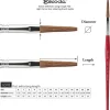 Pincel natural largo plano Oreja de buey Bravo 6318 Escoda