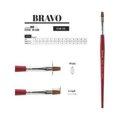 Pincel natural plano carrado Oreja de buey Bravo 1616 Escoda