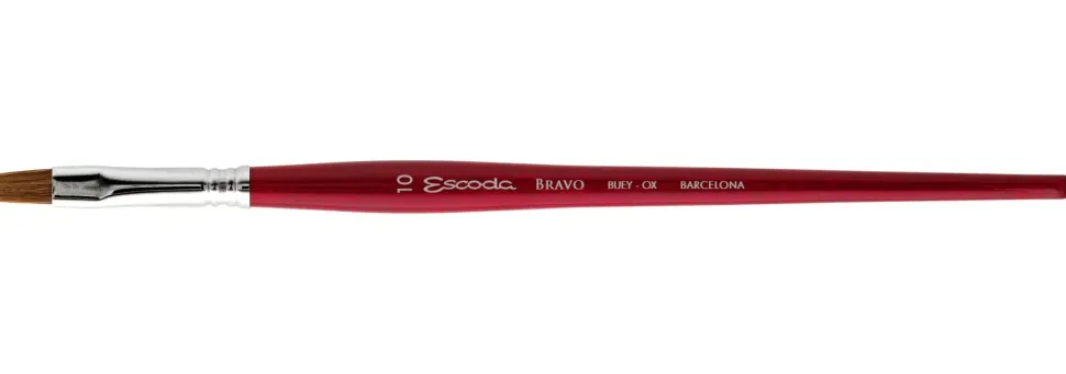 Pincel natural plano carrado Oreja de buey Bravo 1616 Escoda
