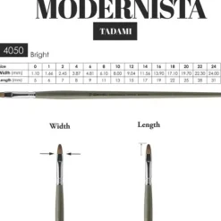 Pincel sintético plano carrado Modernista 4050 Escoda nº14