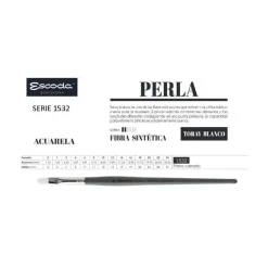 Pincel sintético plano carrado Perla 1532 Escoda