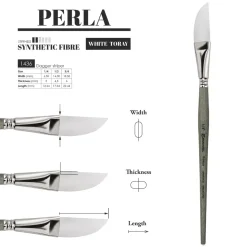 Pincel sintético plano sesgado Perla 1436 Escoda