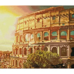 Pinta con diamantes Coliseo Romano Diamond Dotz 42x52cm