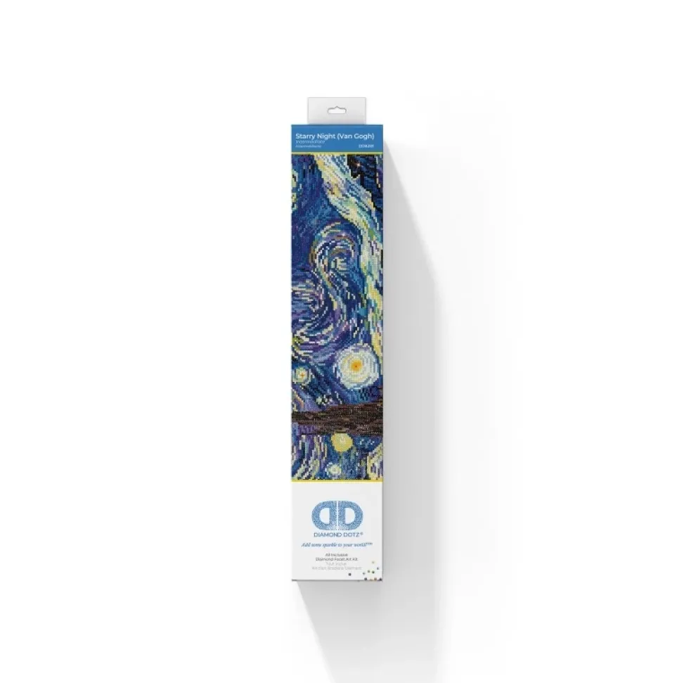 Pinta con diamantes Noche Estrellada Van Gogh Diamond Dotz 41x51cm