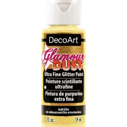 Pintura con purpurina Glamour Dust DG01 Dorado DecoArt 59ml