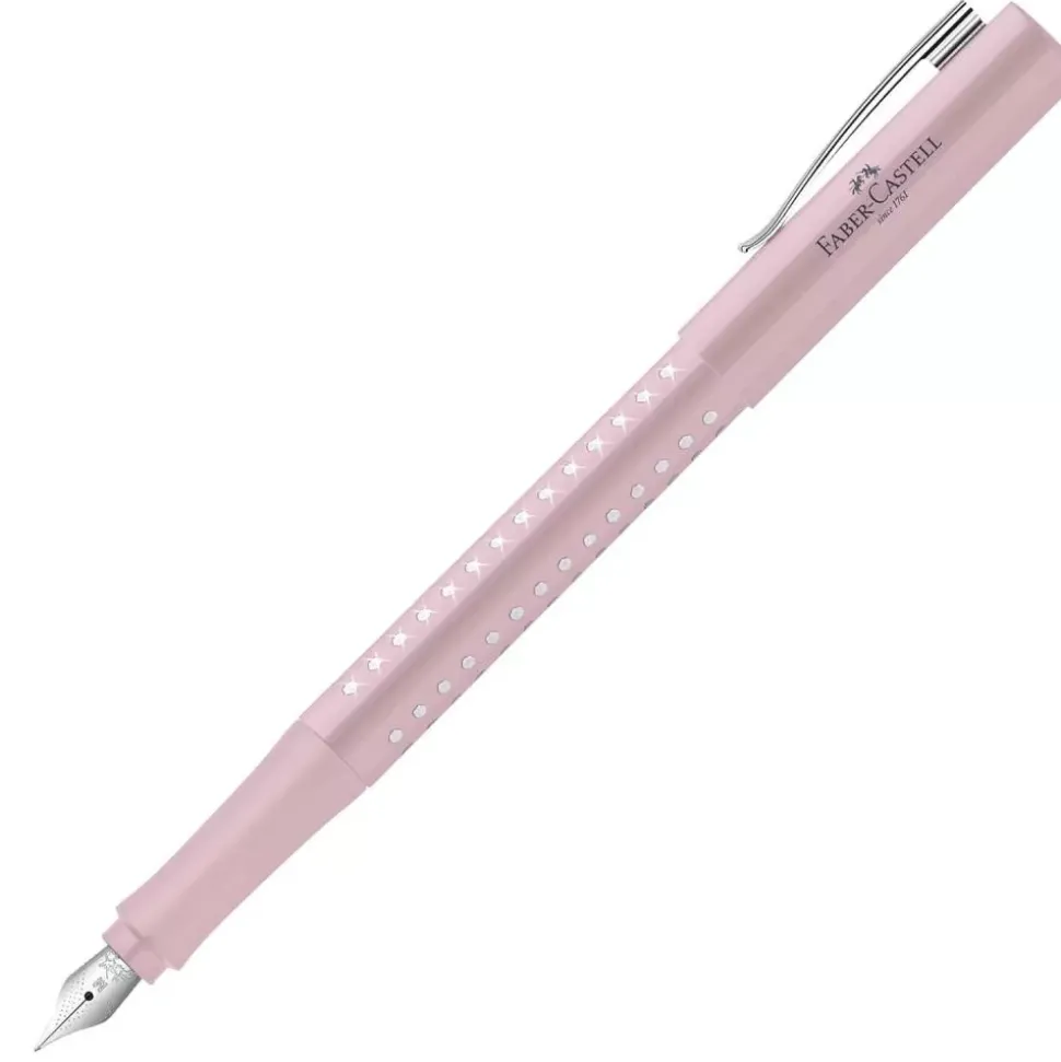 Pluma estilográfica Fina Rosa Sparkle Faber-Castell