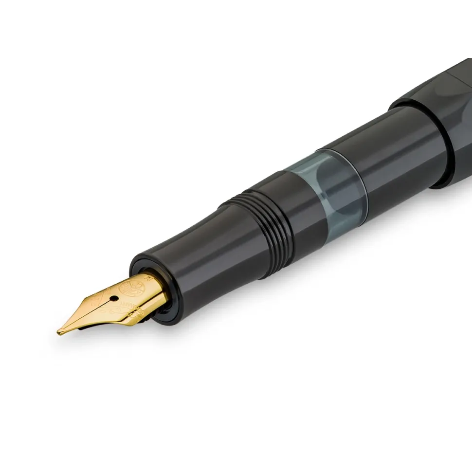 Pluma estilográfica negra Piston Classic Sport Kaweco Gruesa