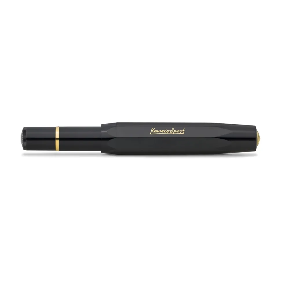 Pluma estilográfica negra Piston Classic Sport Kaweco Gruesa