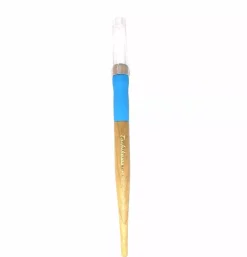 Portaplumillas ergonómico con mango azul y tapa Tachikawa