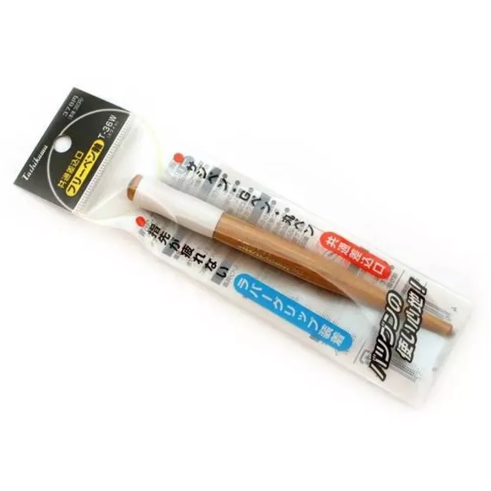 Portaplumillas ergonómico con mango blanco Tachikawa