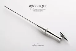 Portaplumillas metálico 2en1 Silver Storm Moblique